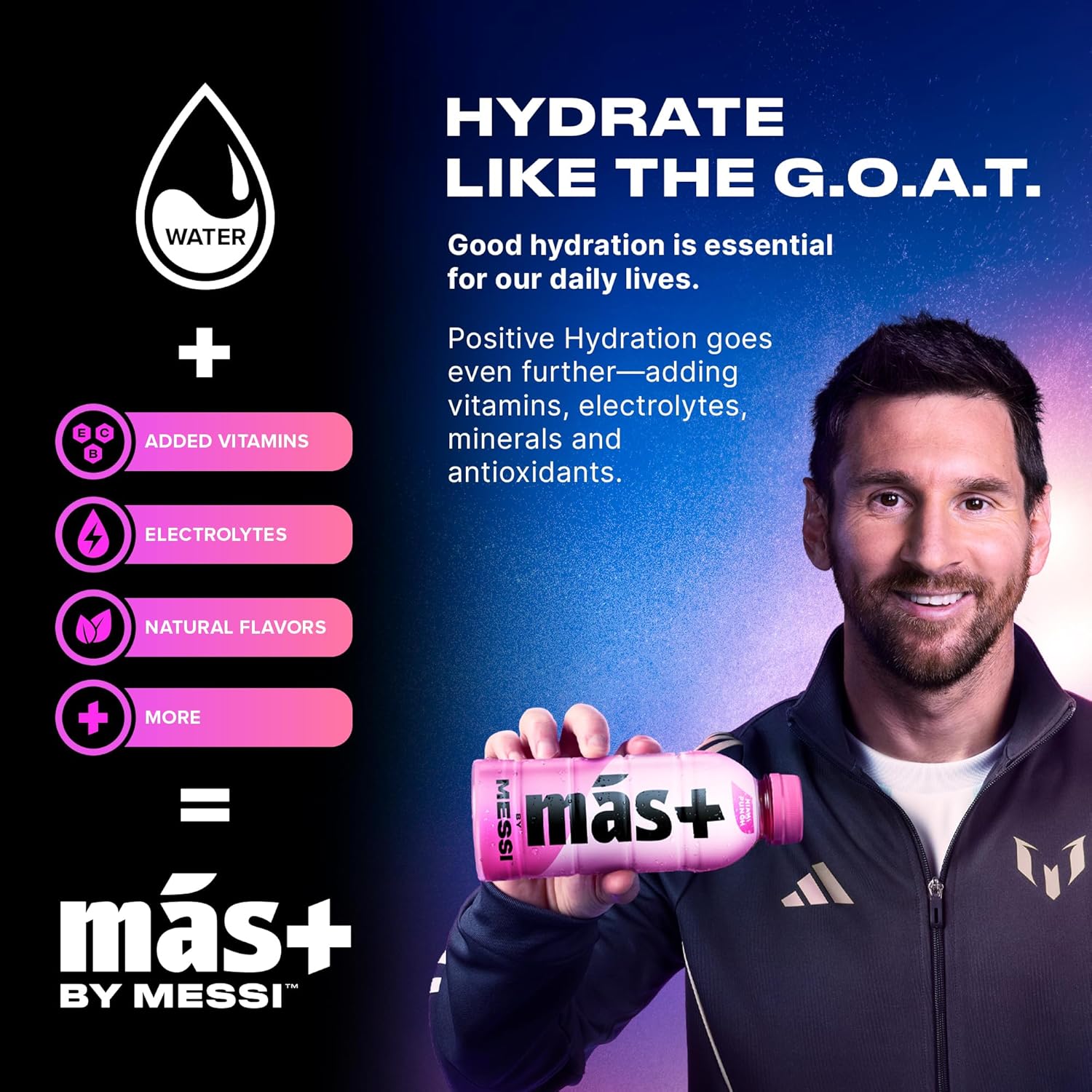 Más+ By Messi Miami Punch & Berry Copa Crush Sports Drink
