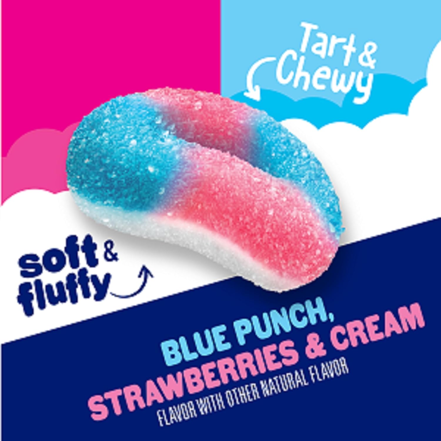 SweeTARTS Blue Punch, Strawberry & Cream Gummy Halos