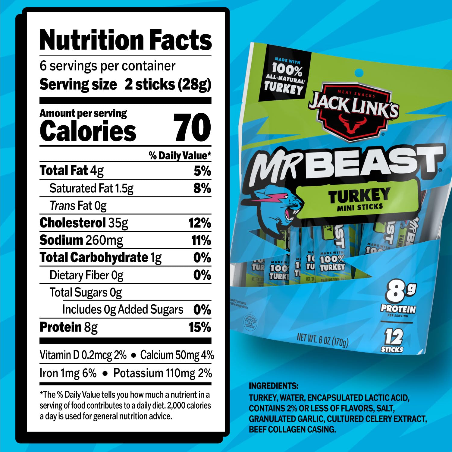 MrBeast x Jack Link’s Mini Turkey Stick
