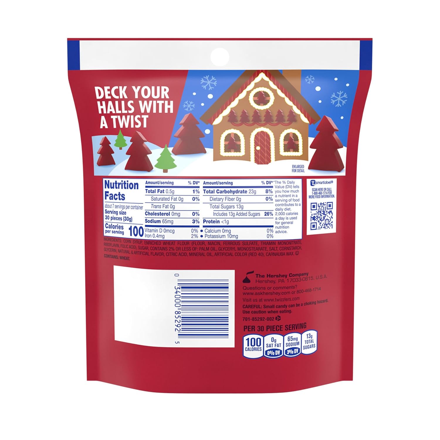 Twizzlers Cherry Flavored Trees Chewy Christmas Candy