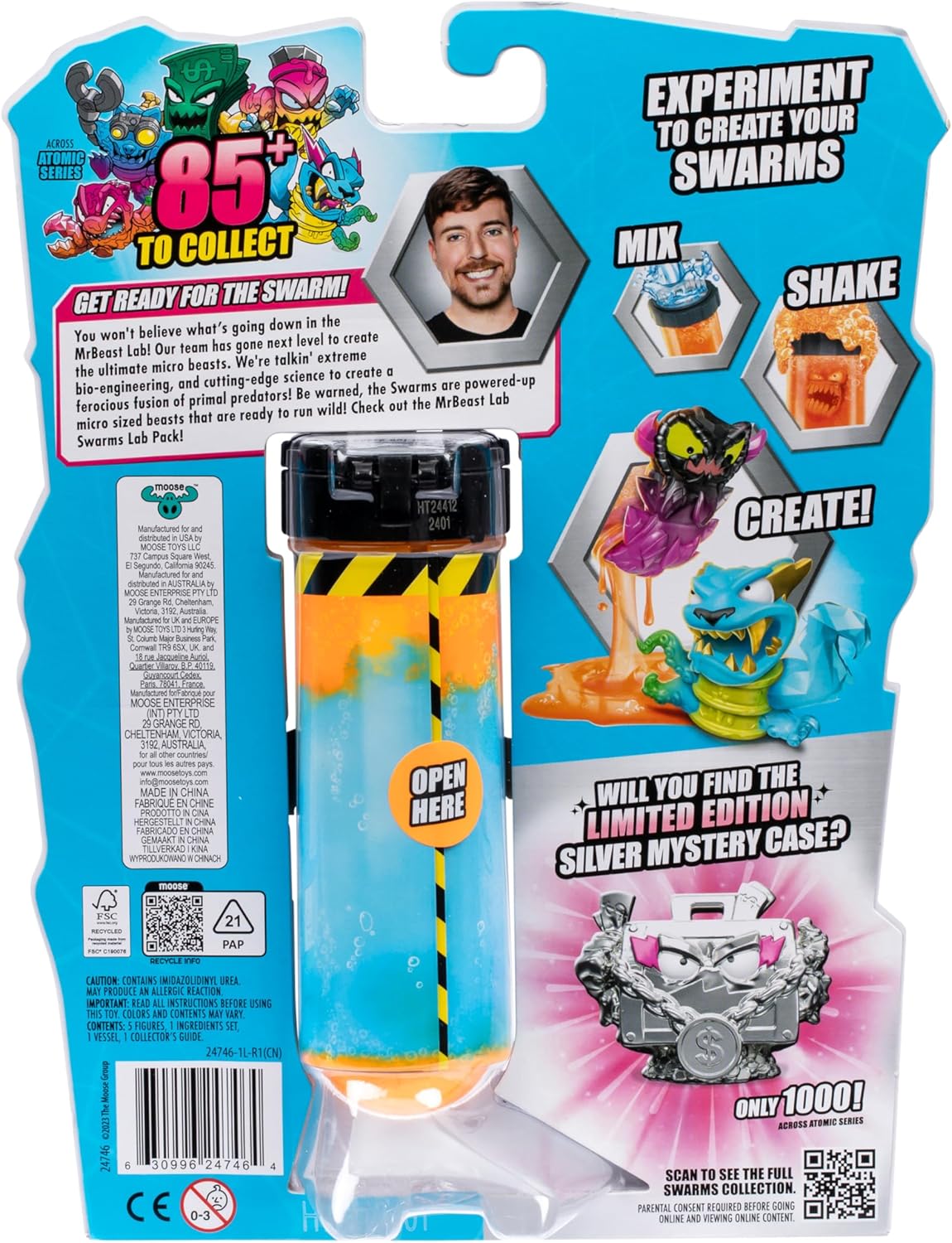 Mr Beast Lab Swarms 5 Monsters Collectible Micro Beasts Toy