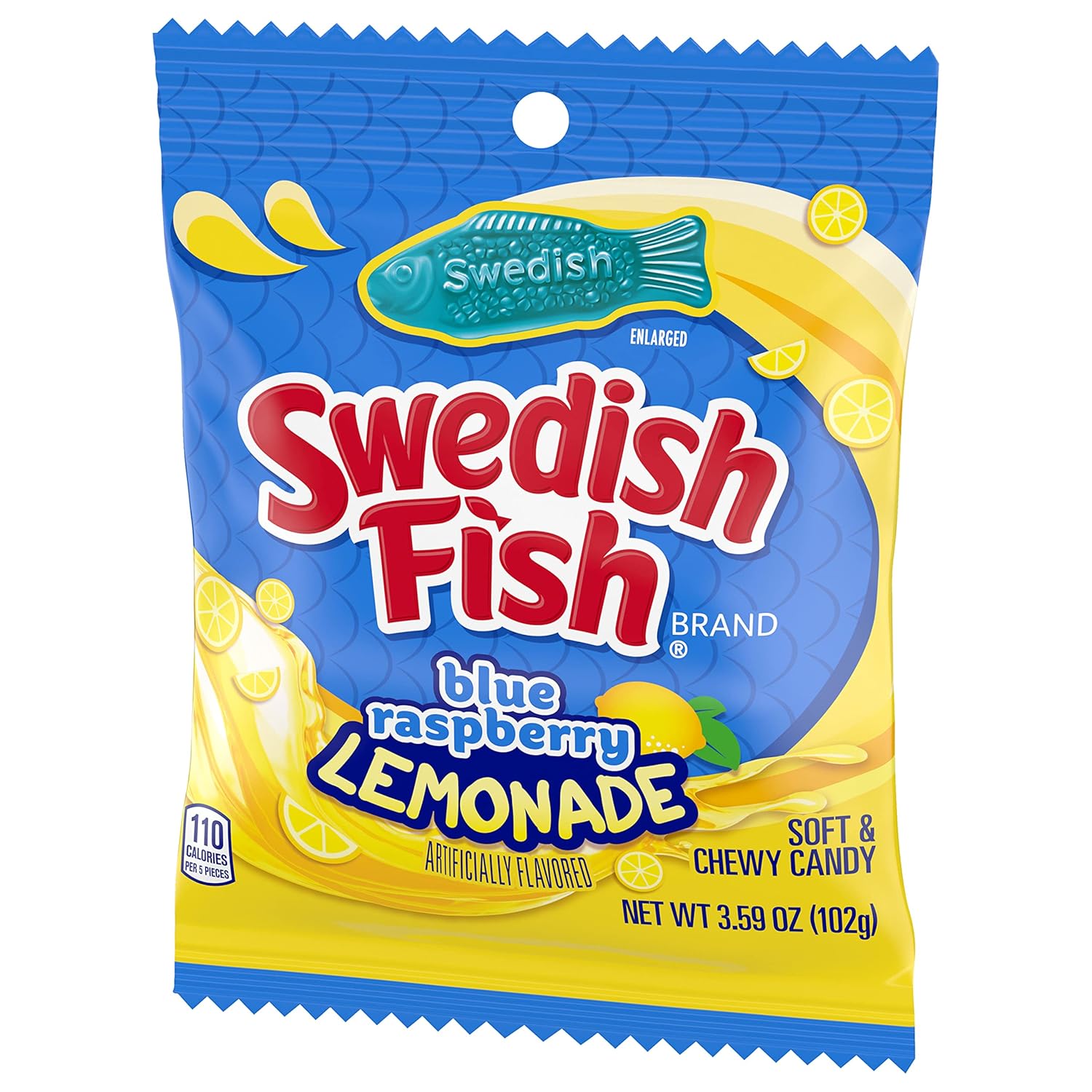 Swedish Fish Blue Raspberry Lemonade Soft Chewy Candy