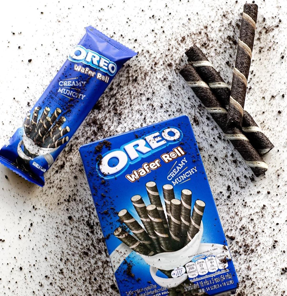 Oreo Vanilla Cream Filled Wafer Rolls