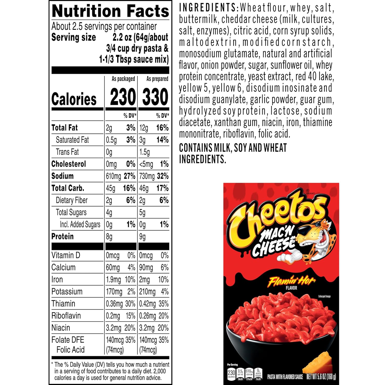 Cheetos Flamin' Hot Mac’ N Cheese Snack