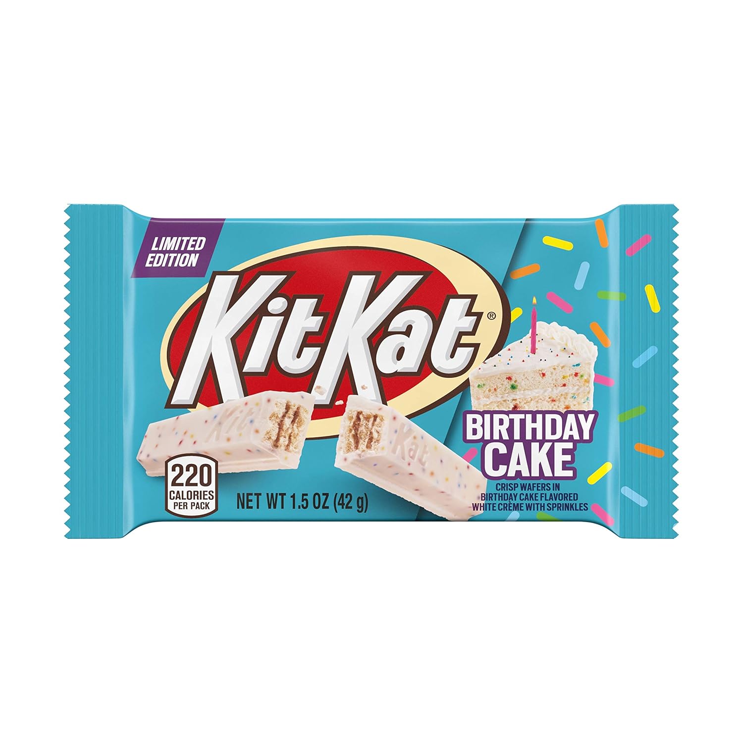 Kit Kat Birthday Cake Creme with Sprinkles Flavored Wafer Bar