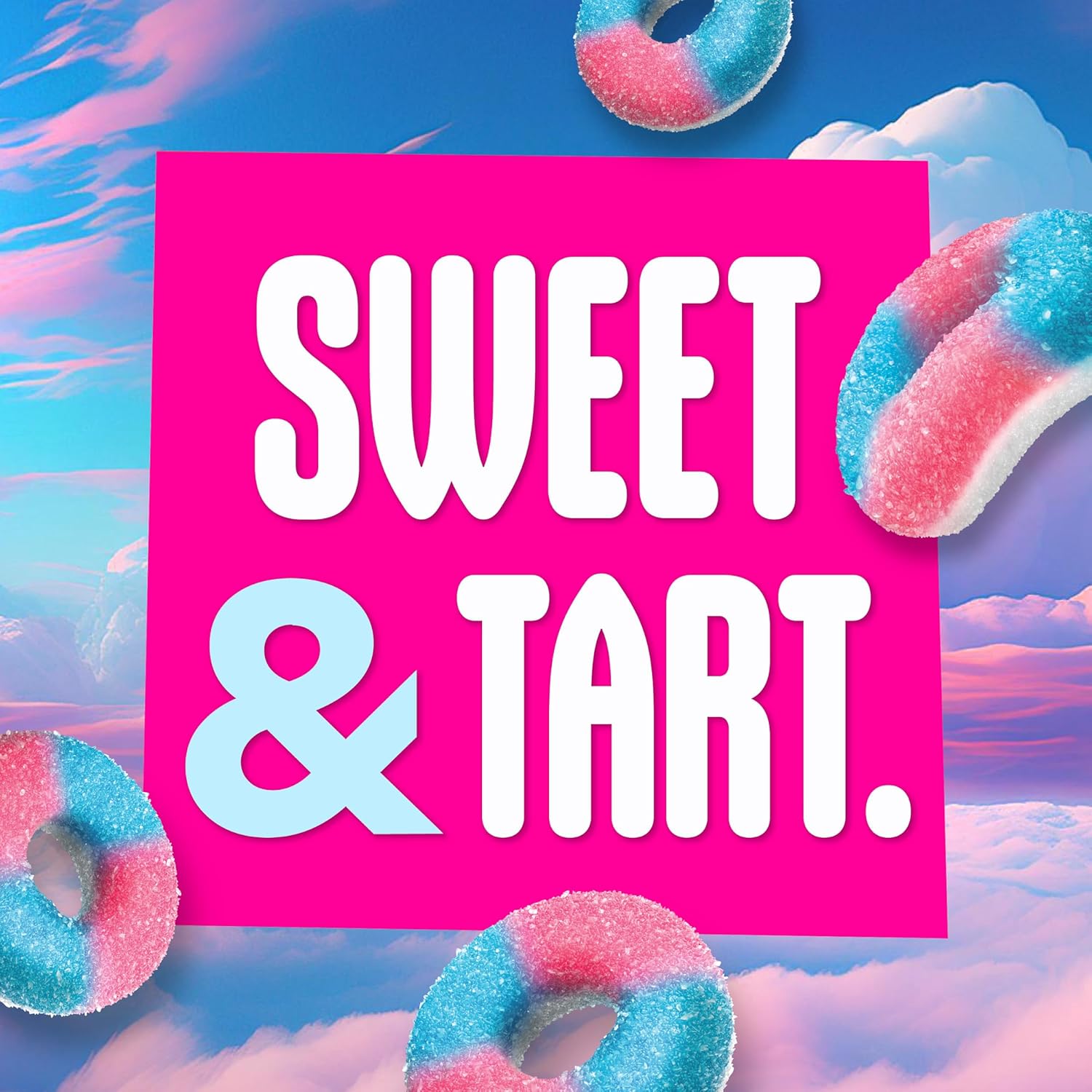 SweeTARTS Blue Punch, Strawberry & Cream Gummy Halos