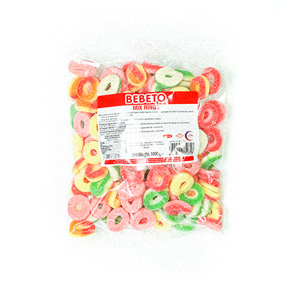 Bebeto 8g Mixed Rings (1kg Bag)