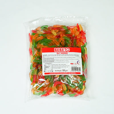 Bebeto 8g Oily Worms (1kg Bag)