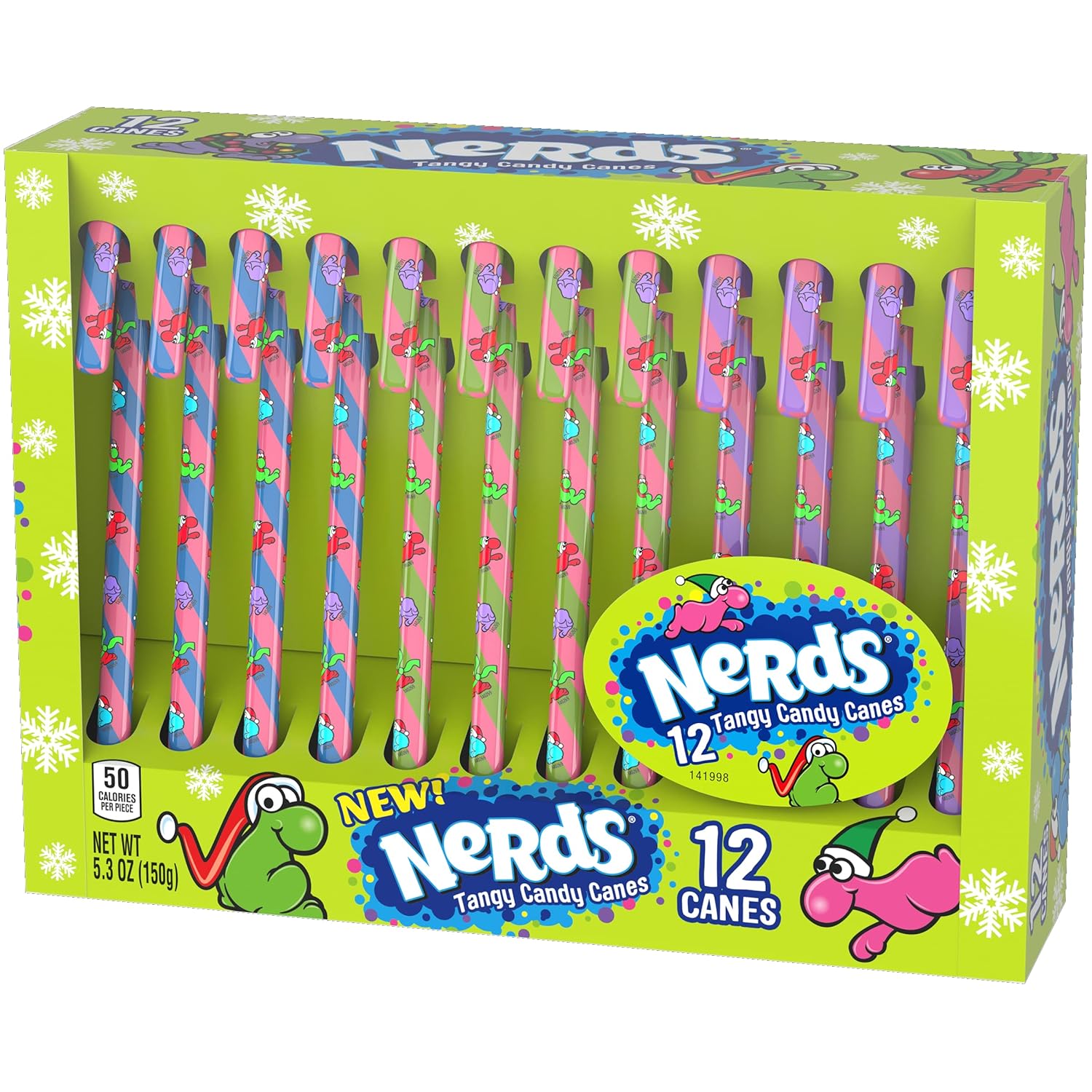 Nerds Christmas Holiday Candy Canes [Individual]