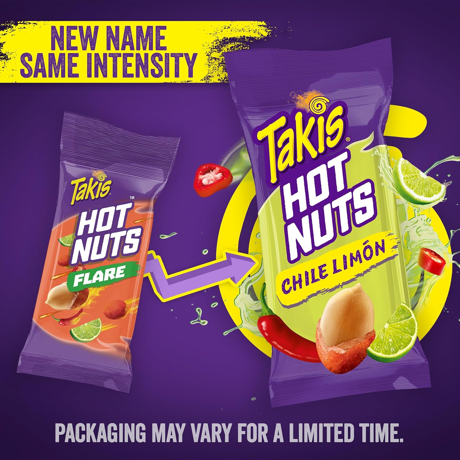 Takis Chile Limon Chili Pepper & Lime Mild Spicy Hot Nuts