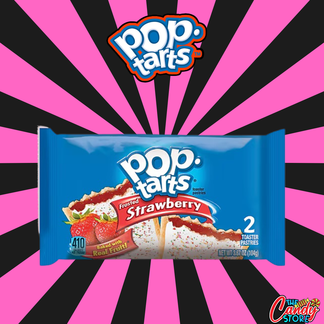 Pop Tarts Frosted Strawberry (2 per pack) - 3.39oz - Contains Gelatin - Imported from the US by TCS