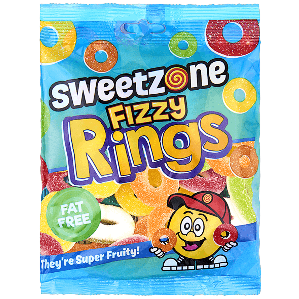Sweetzone Fizzy Rings 170g sharing bag
