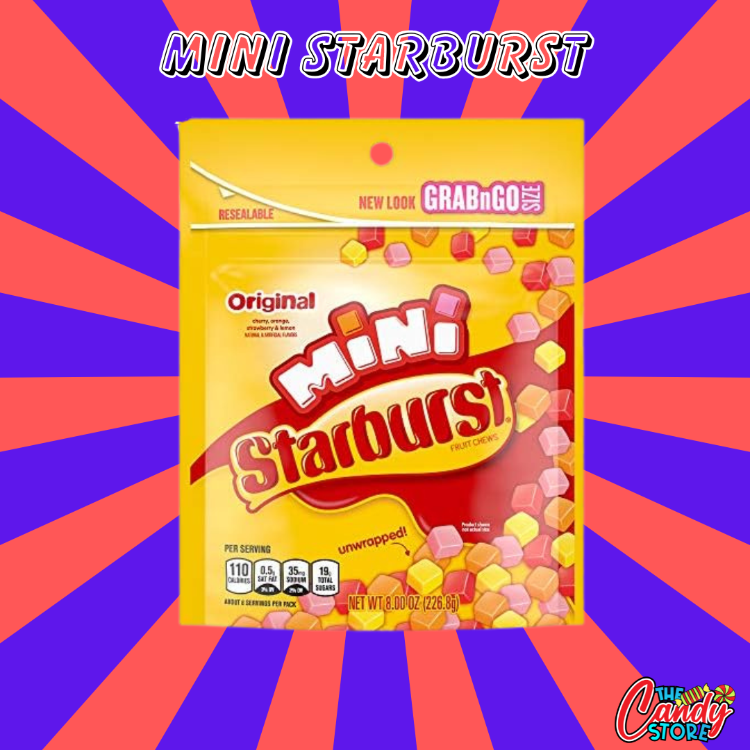 Mini Starburst Grab N Go - 226.8g - Vegeterian - Imported from the US by TCS