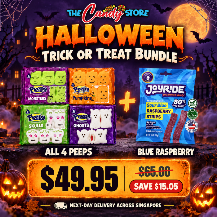 Halloween Trick or Treat Bundle: 4 PEEPS + Joyride Blue Raspberry