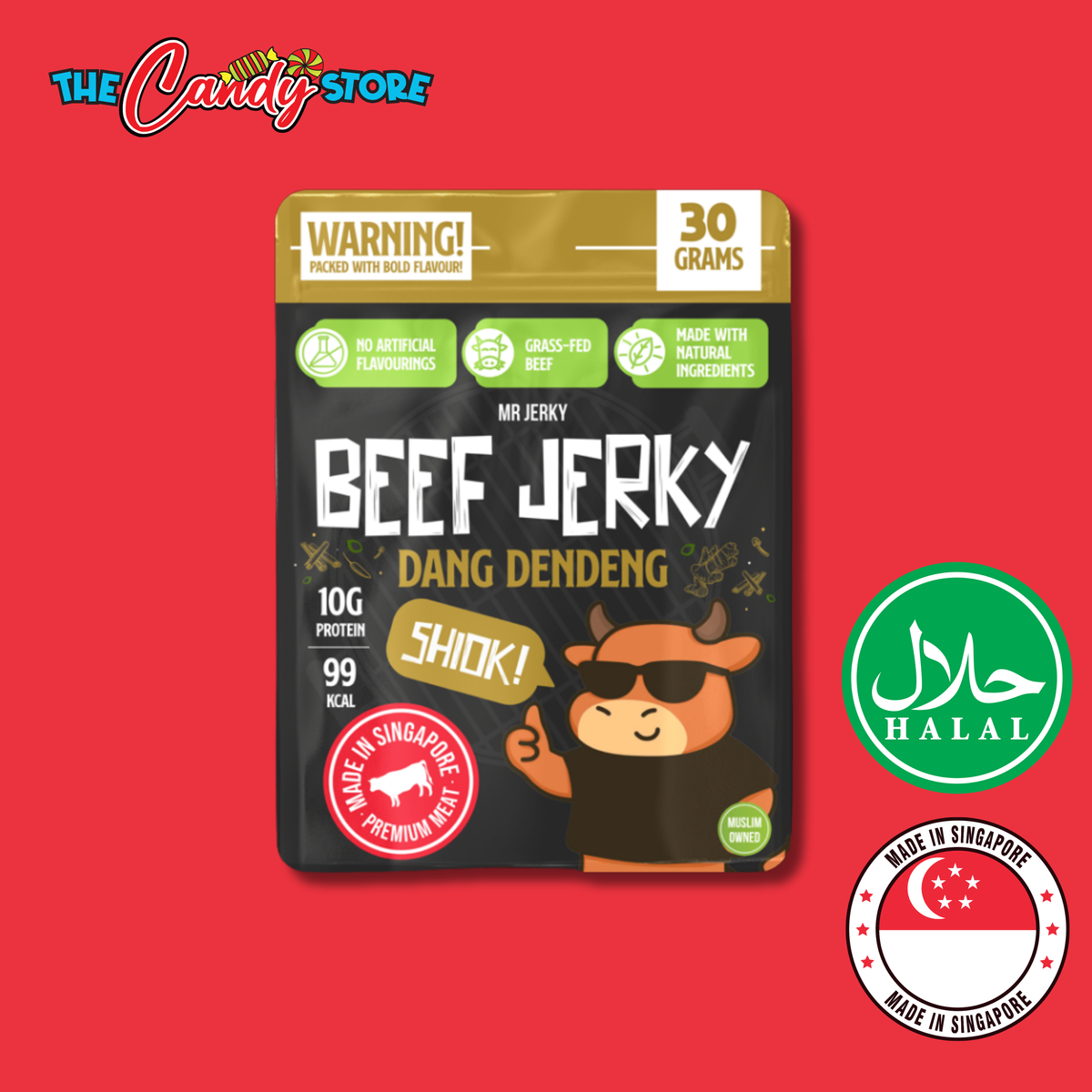 Mr Jerky Dang Dendeng Beef Jerky, 30g