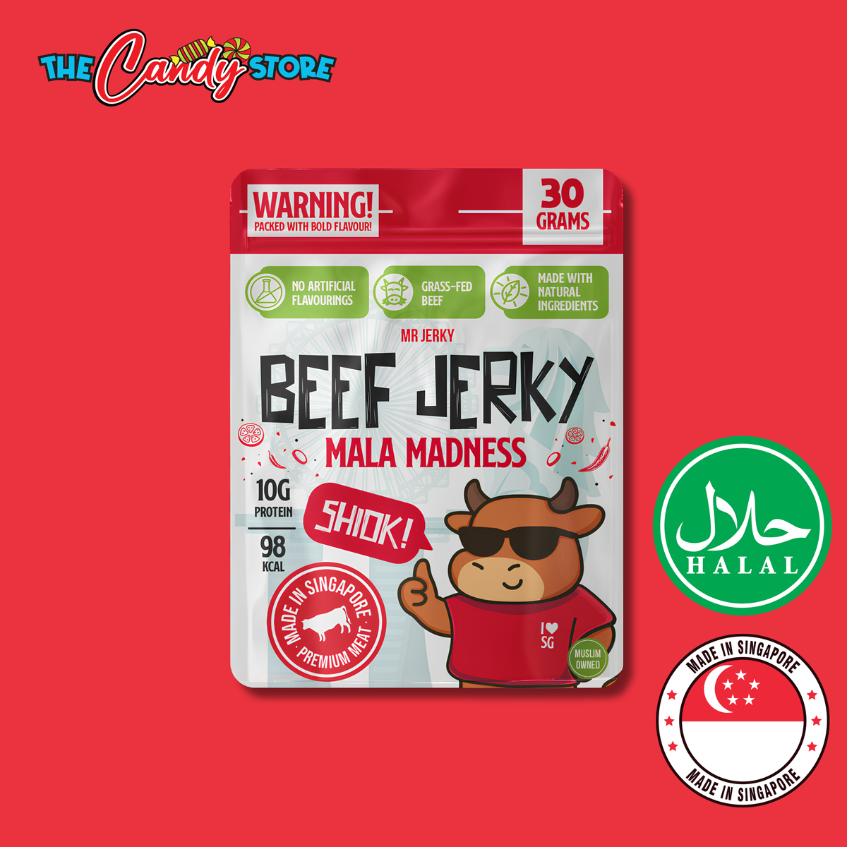 Mr Jerky Mala Madness Beef Jerky, 30g