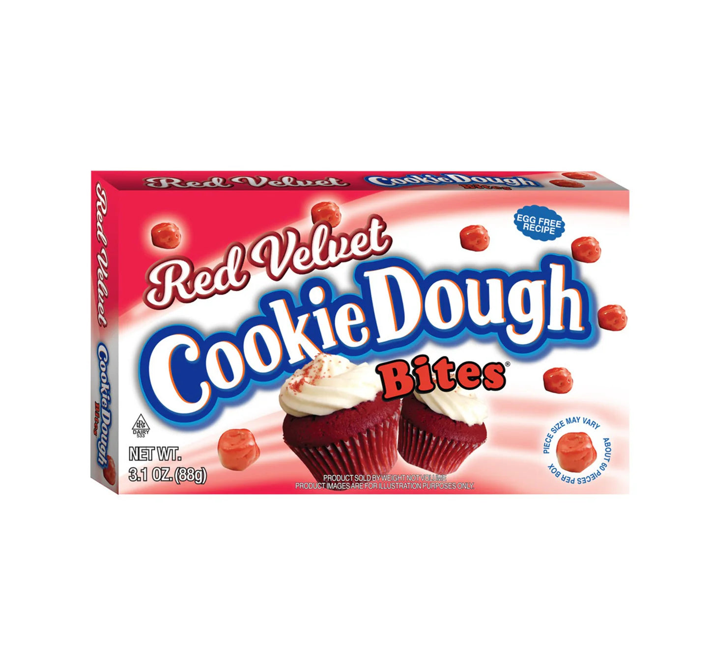 Red Velvet Cookie Dough Bites