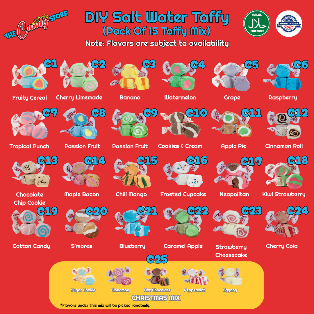 Viral Salt Water Taffy (50+ flavours)