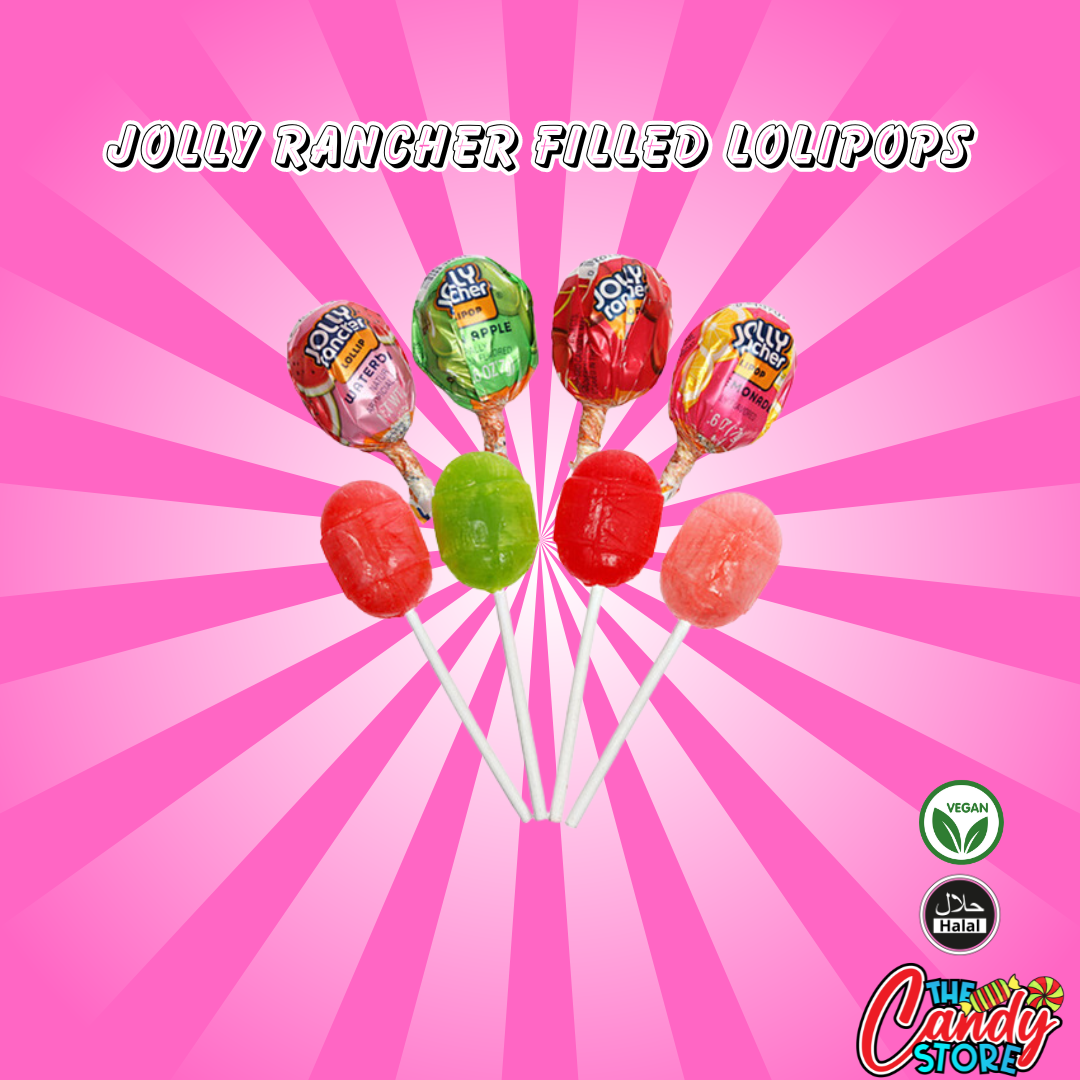 Jolly Rancher Filled lolipops - 15.8g - Vegan/Halal - Imported from the US by TCS