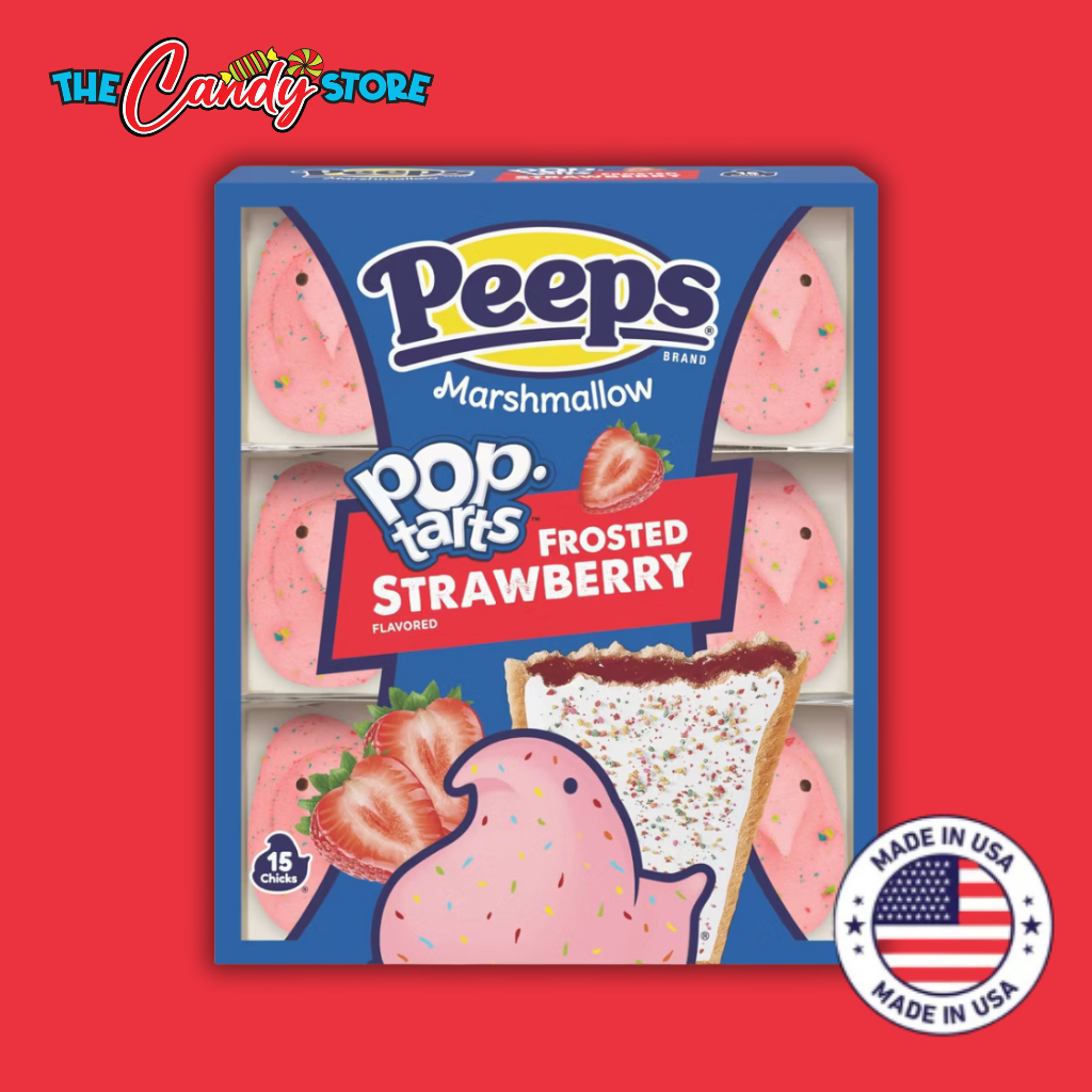 PEEPS Easter Strawberry Pop Tart Flavored Chicks Marshmallow Candy