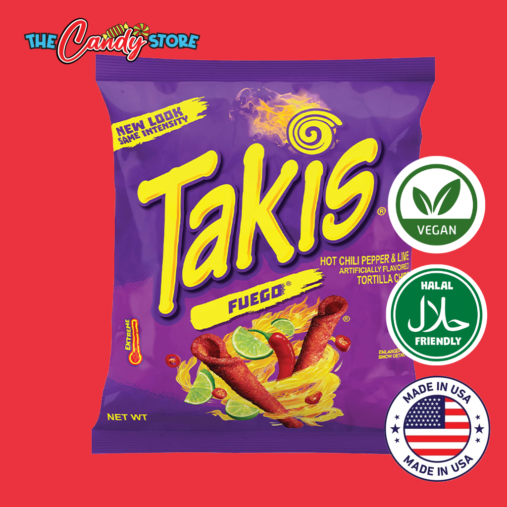 Takis Fuego Hot Chilli Pepper & Lime Rolled Tortilla Chips