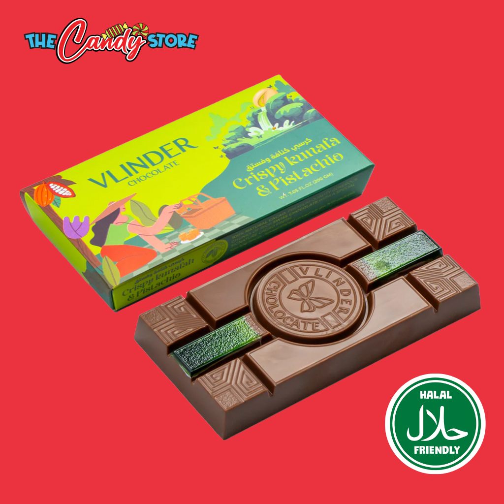 Vlinder Pistachio & Crispy Kunafa Chocolate Bar