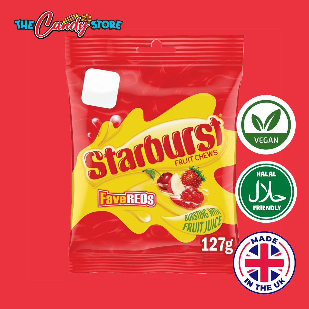 Starburst Reds Starburst Fave Reds Fruit Chews Sweet Bag – The Candy Store