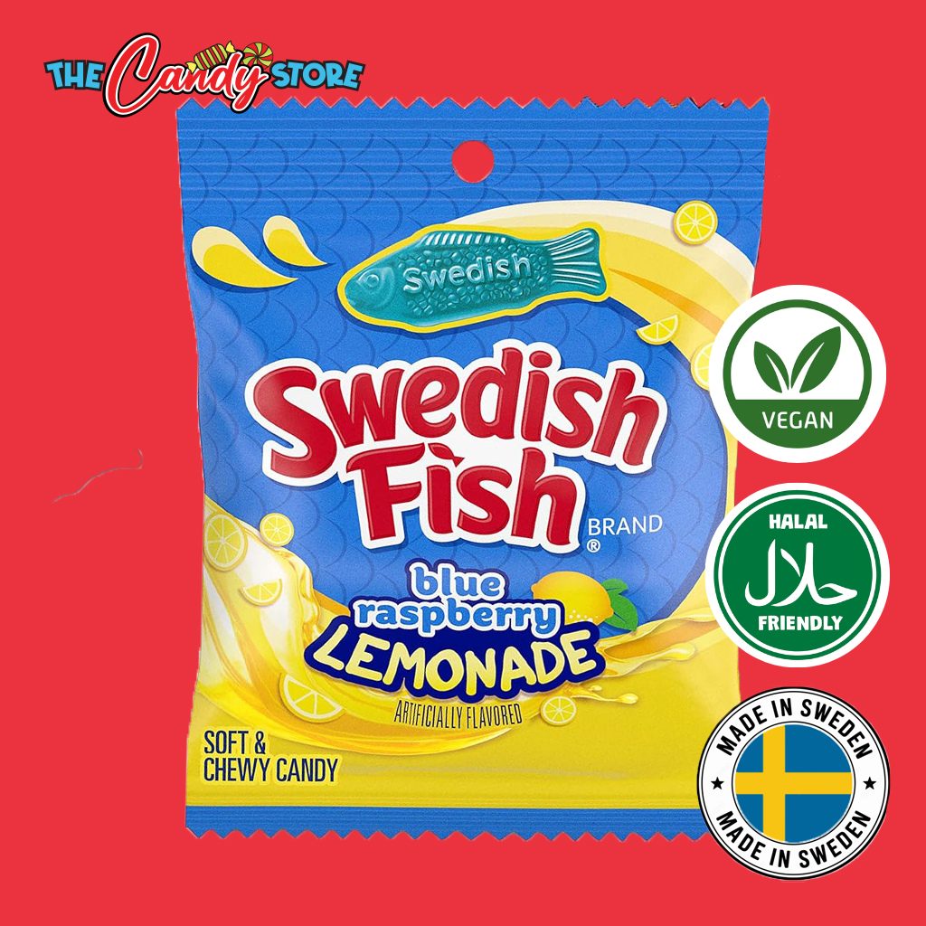 Swedish Fish Blue Raspberry Lemonade Soft Chewy Candy
