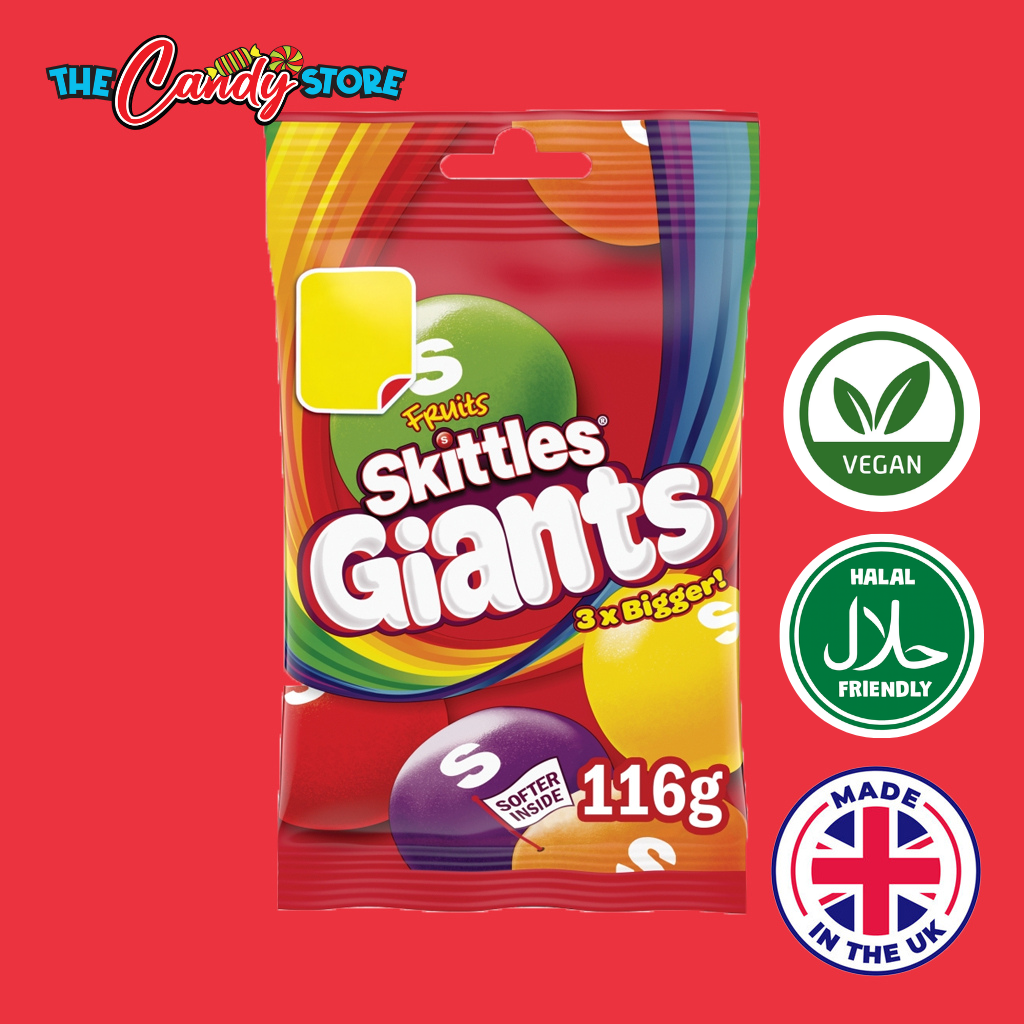 Skittles Giants x3 Bigger Fruits Flavoured Sweet Bag