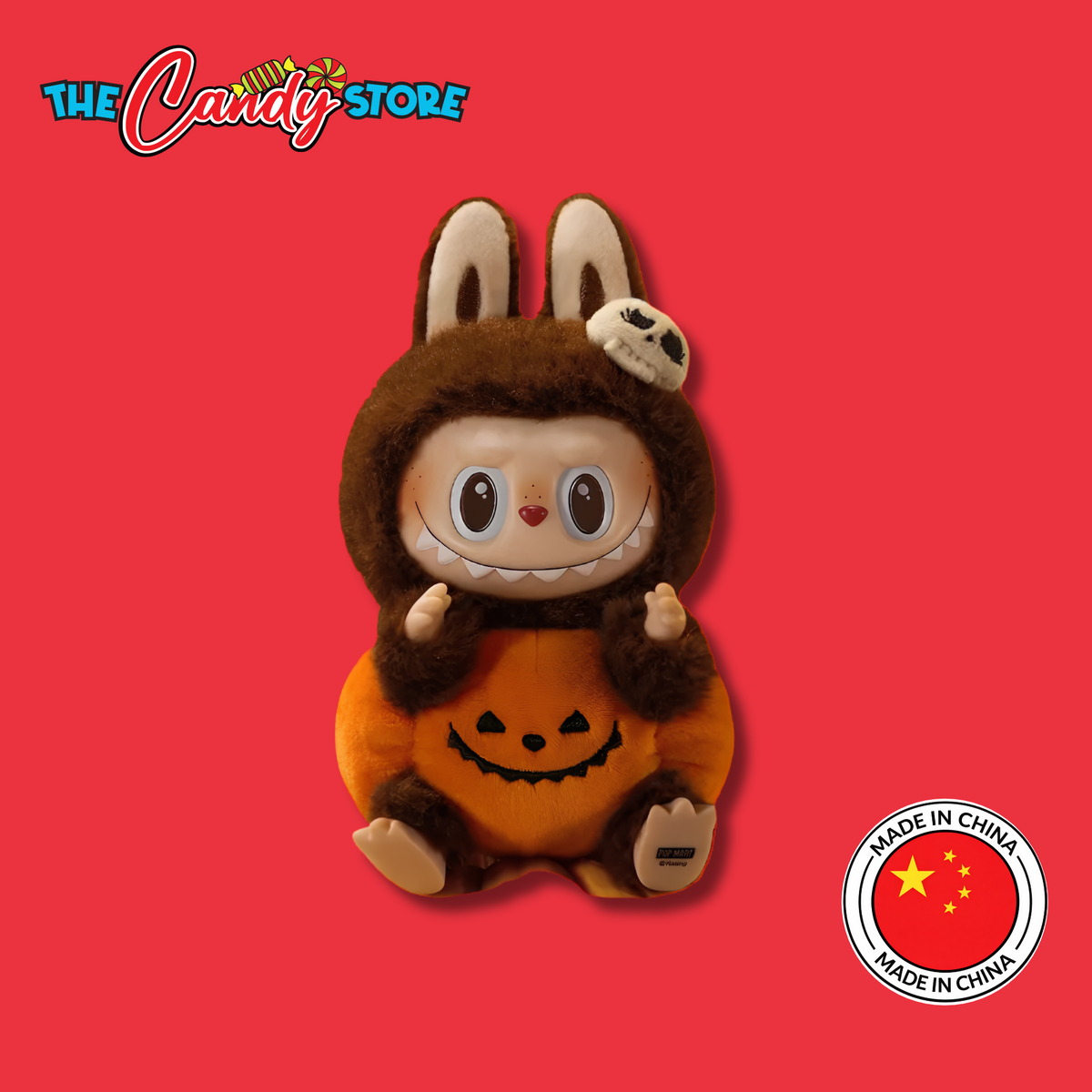 THE MONSTERS - Happy Halloween Sitting Pumpkin Vinyl Pendant Plush Doll, 300g
