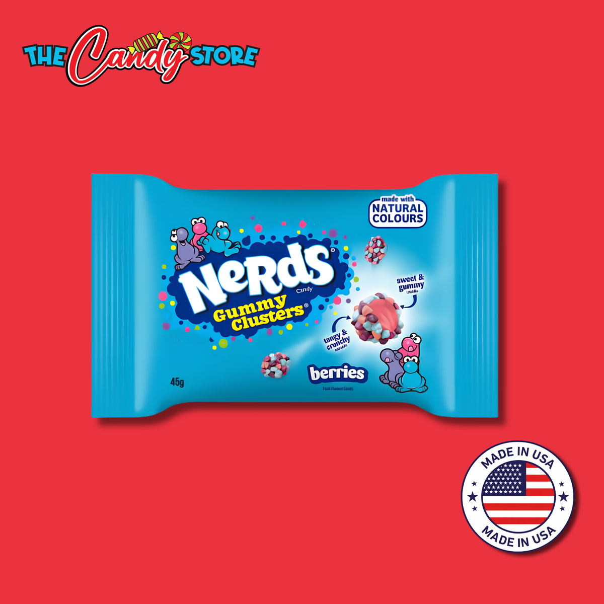 Nerds Gummy Clusters Berries Fruit Flavour Candy Bag