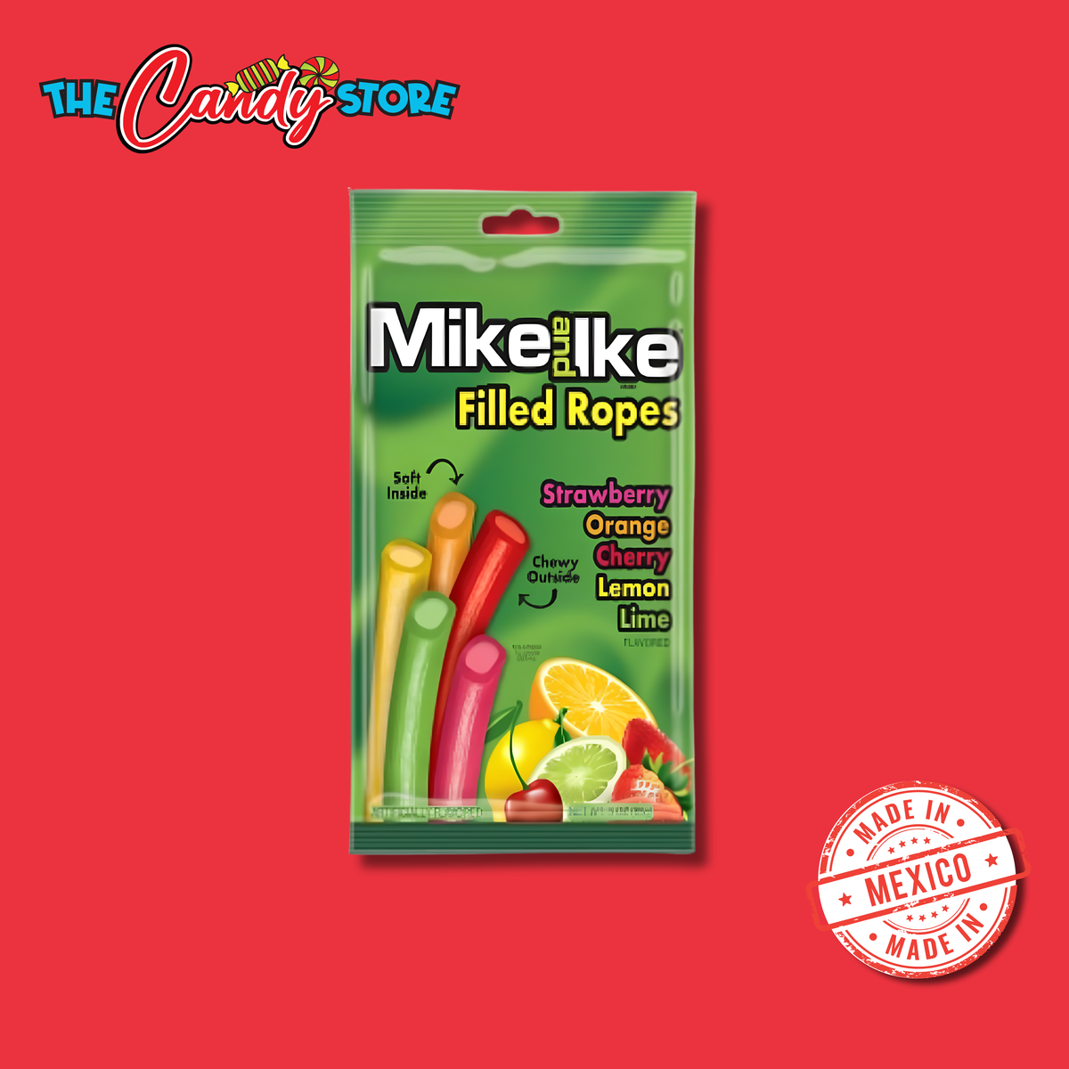 Mike and Ike Filled Ropes, 85g