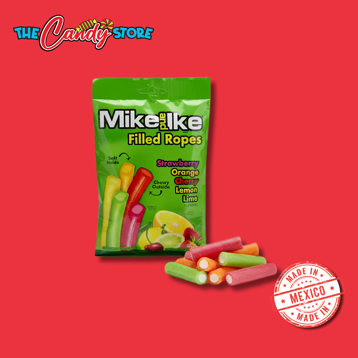 Mike and Ike Filled Ropes, 85g