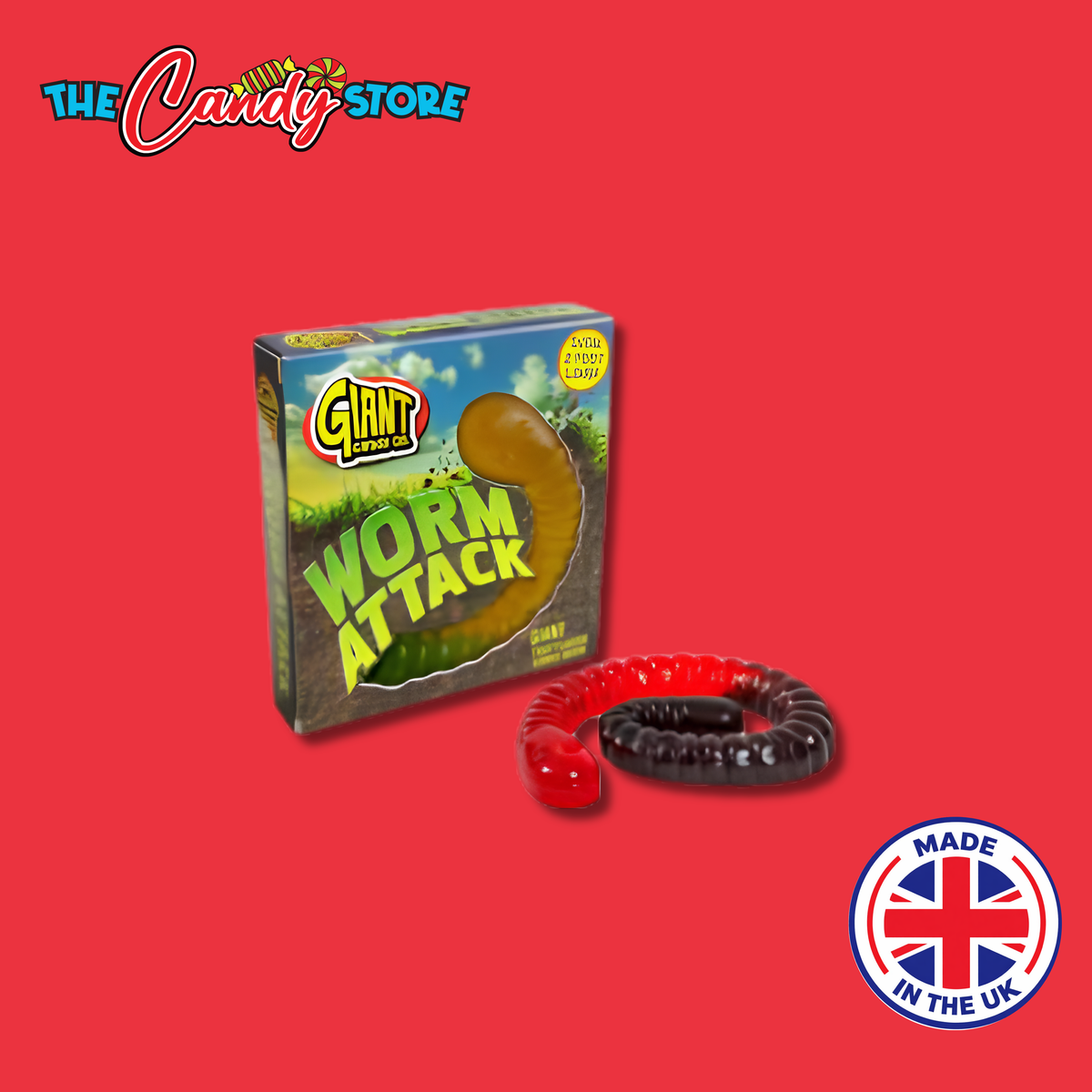 Giant Candy Co Worm Attack Box, 800g