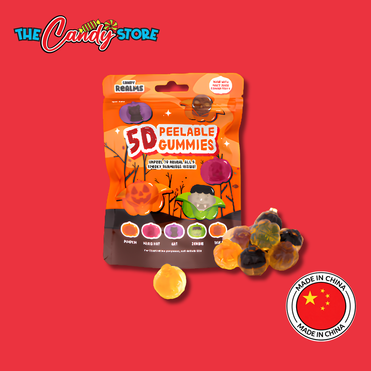 Candy Realms 5D Peelable Halloween Gummies, 60g