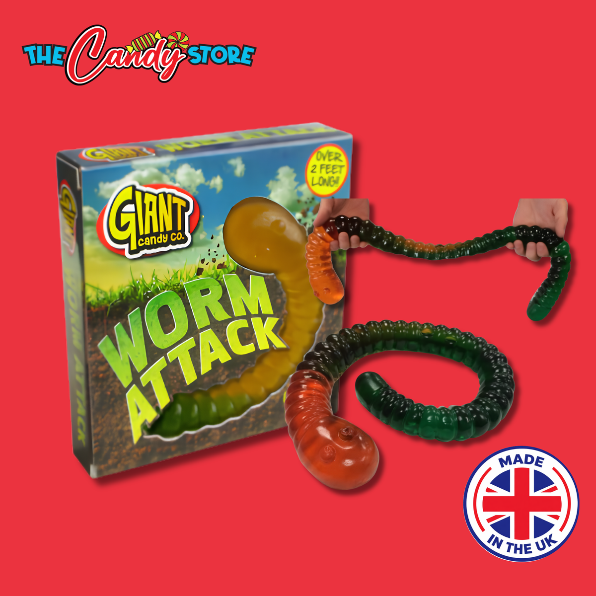 Giant Candy Co Worm Attack Box, 800g