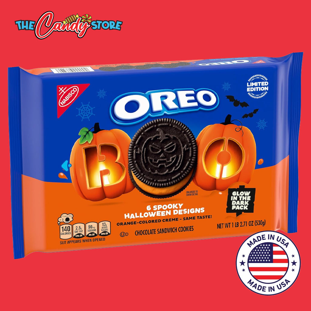 Oreo Halloween Orange Creme Chocolate Sandwich Cookies