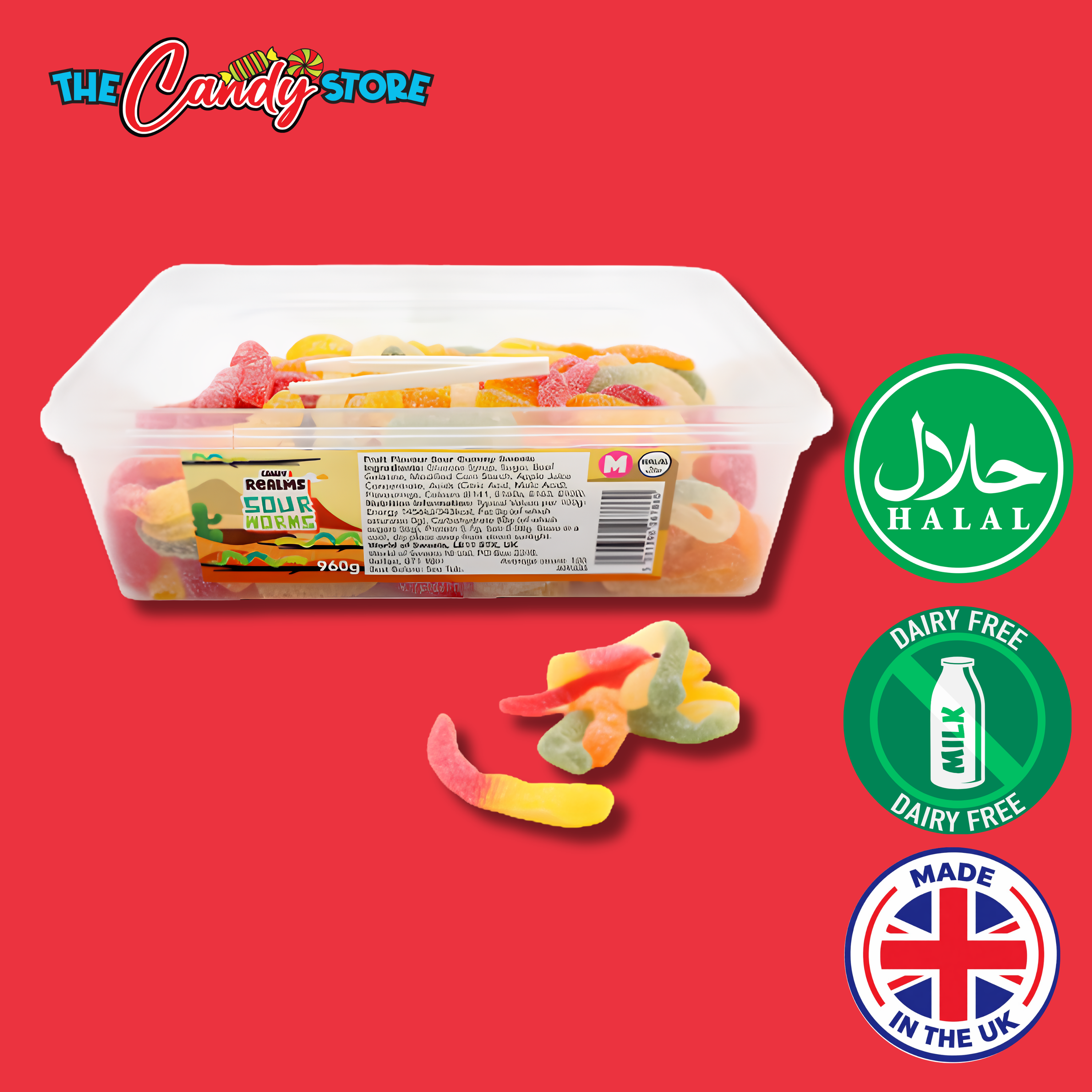Candy Realms Sour Worms 