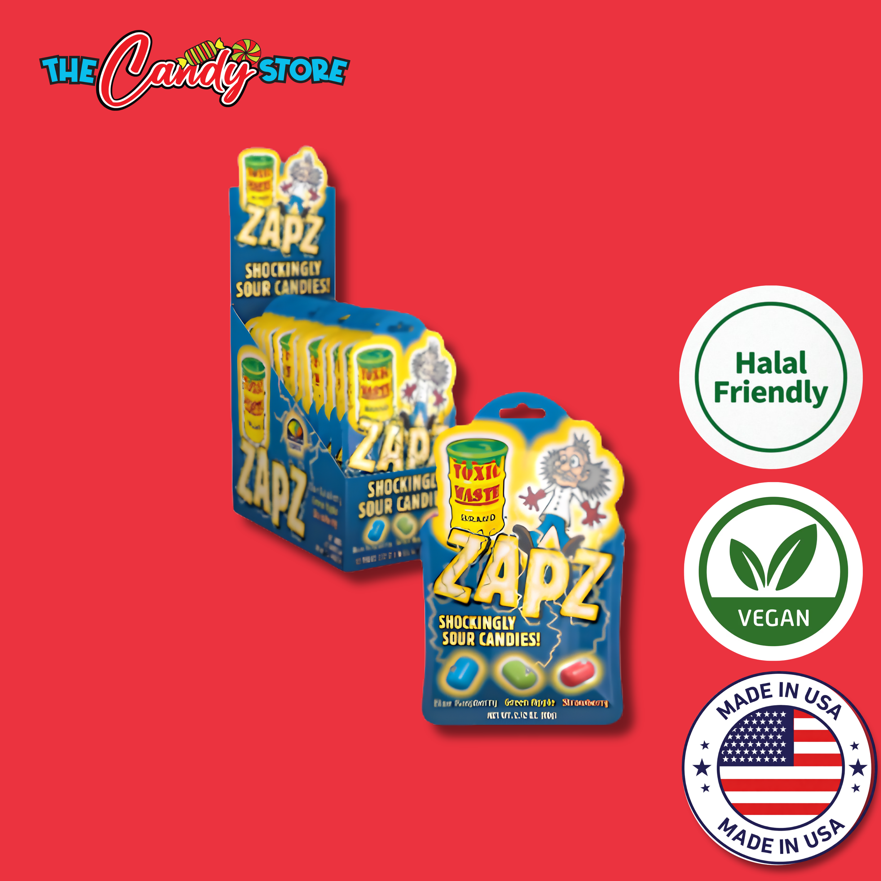 Toxic Waste Zapz Shockingly Sour Candy