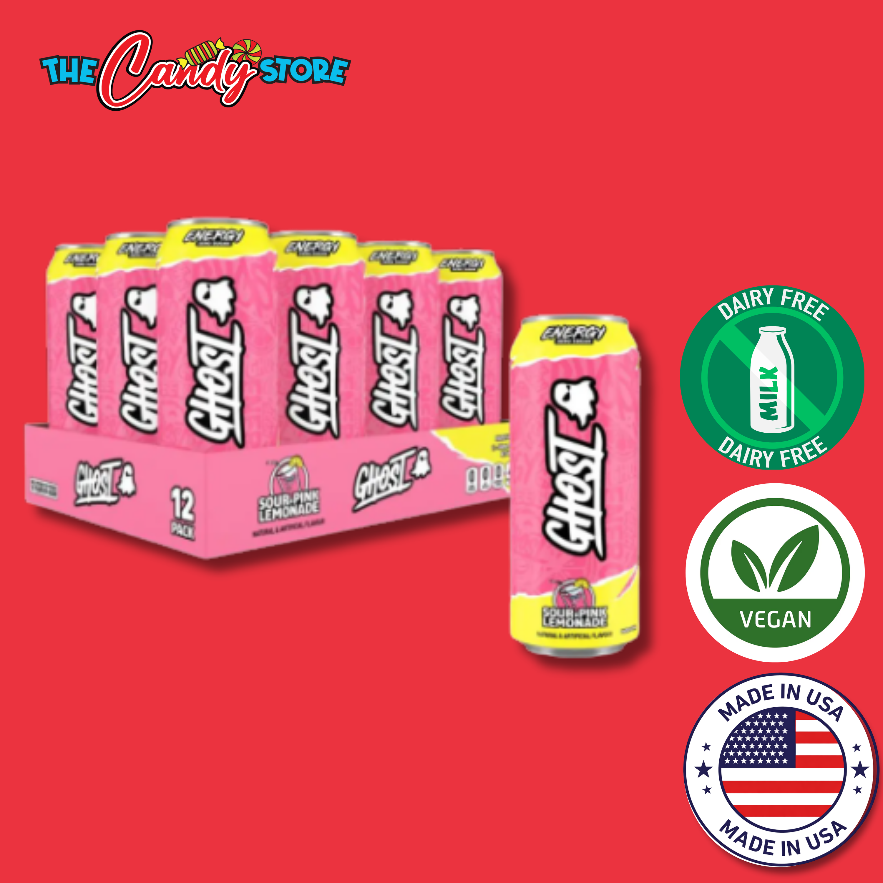 Ghost Energy Sour Pink Lemonade Energy Drink