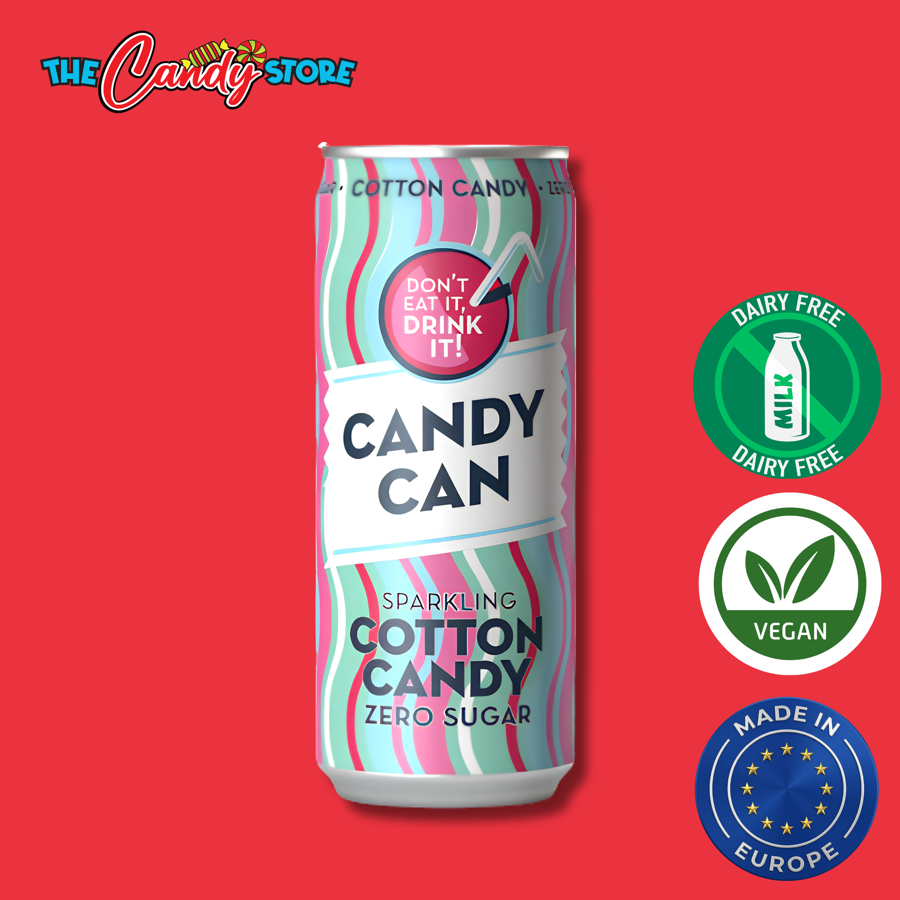 Candy Can Sparkling Cotton Candy Flavour Can