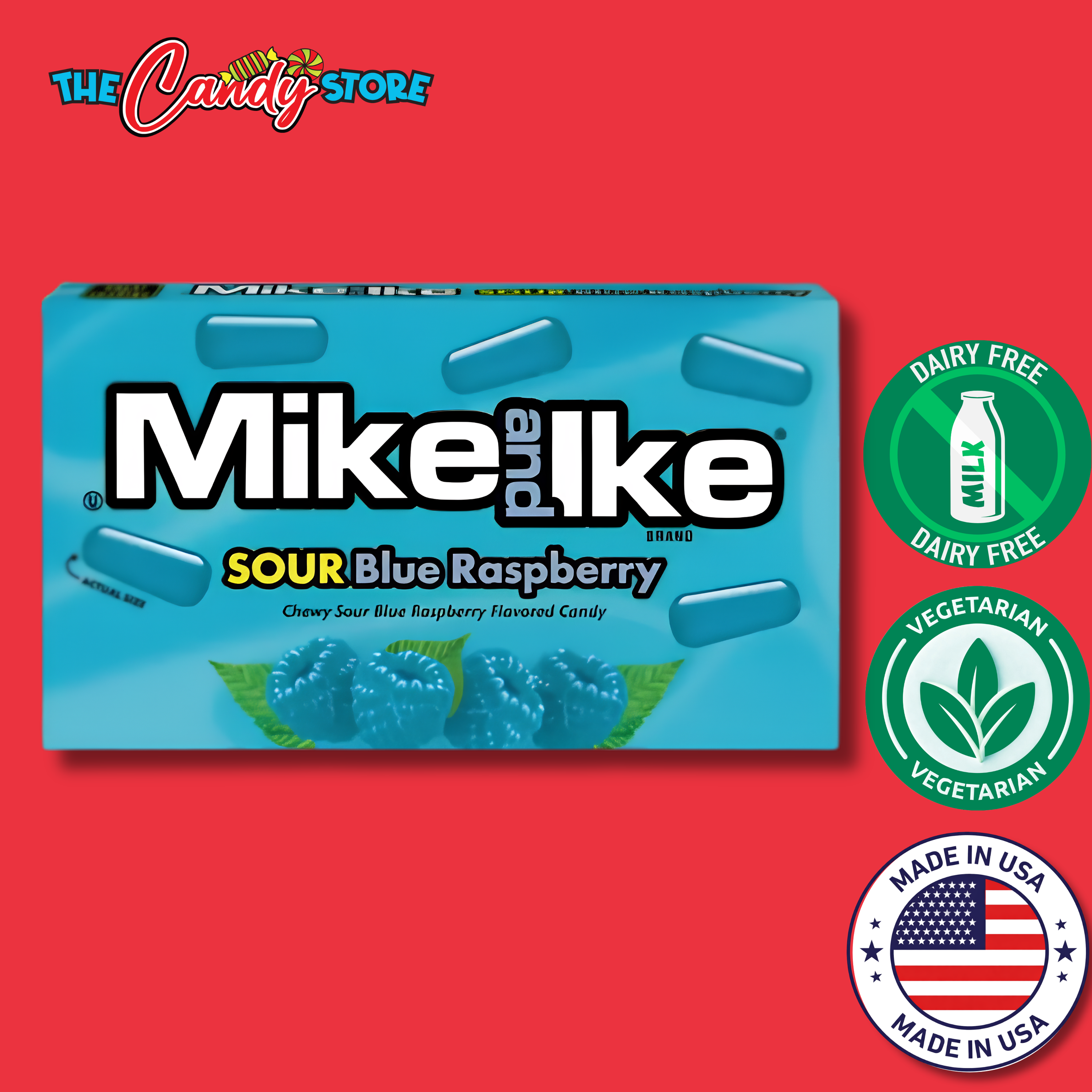 Mike & Ike Sour Blue Raspberry Theatre Box