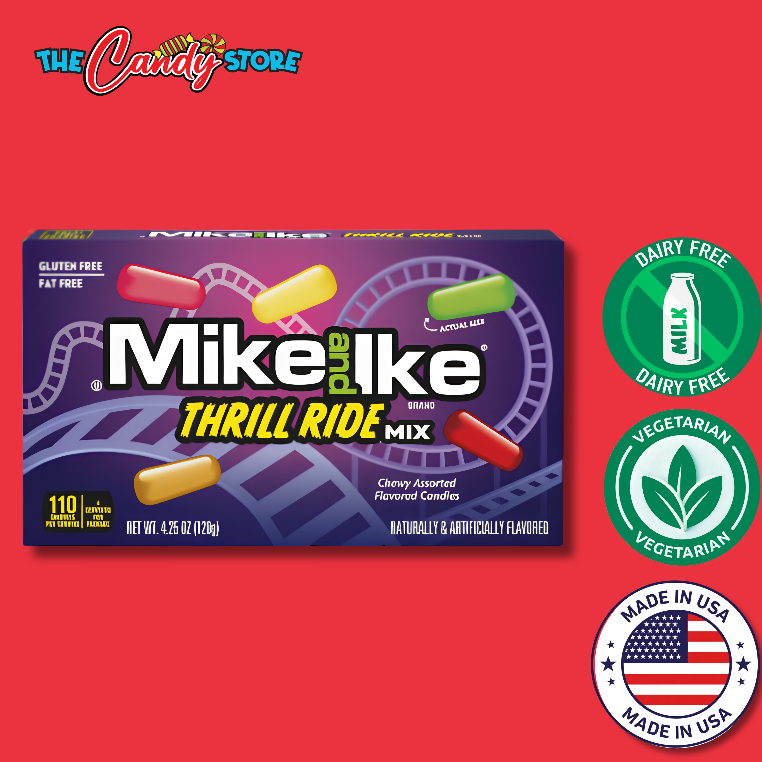 Mike & Ike Thrill Ride Mix Theatre Box