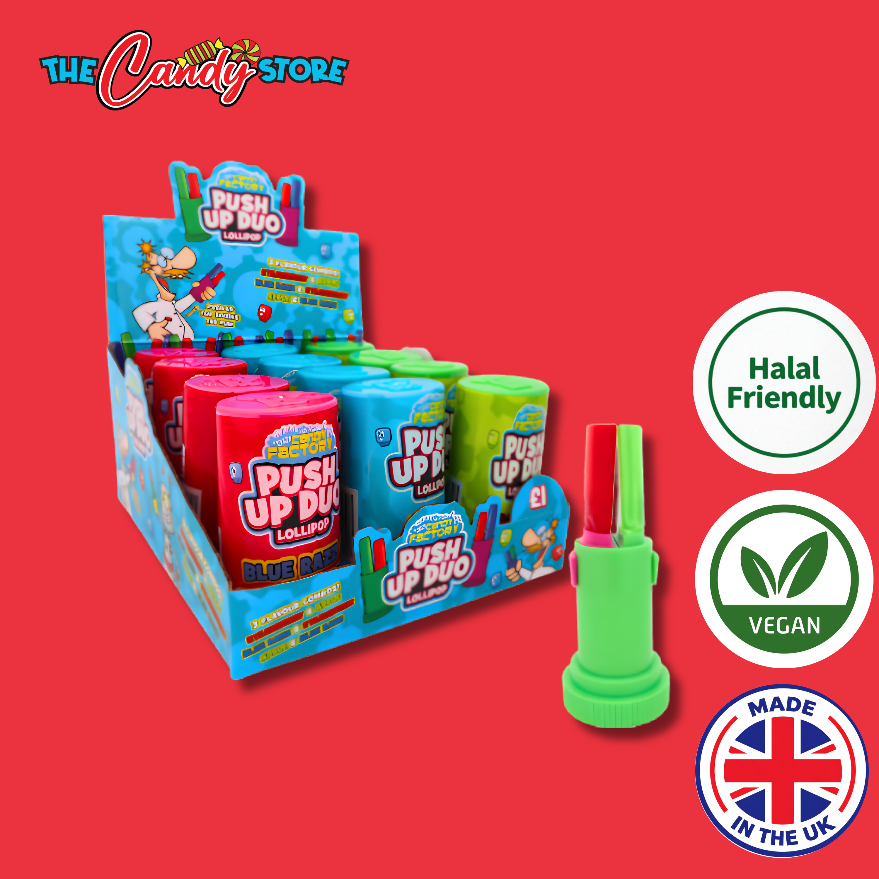 Crazy Candy Factory Push Up Duo Lollipop