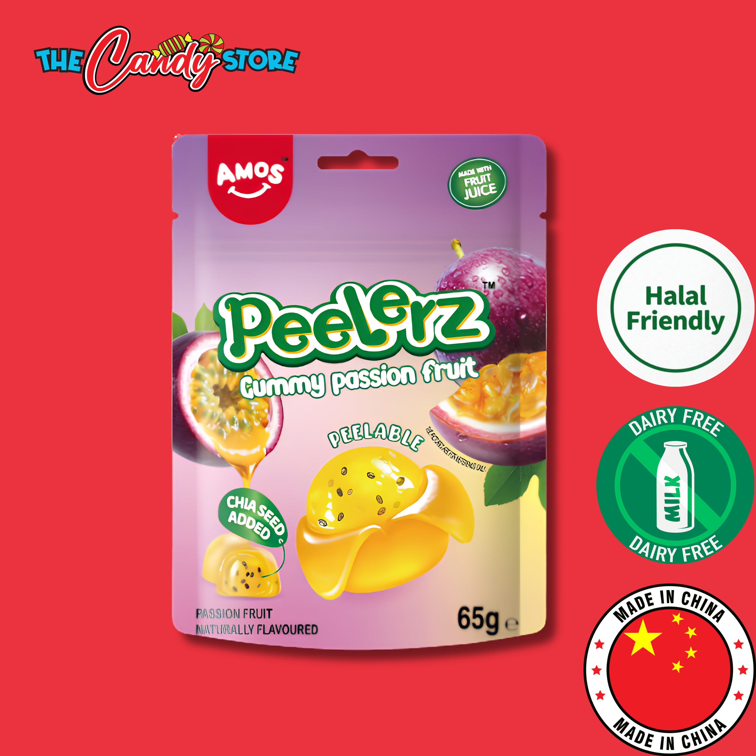 Amos Peelerz Gummy Passion Fruit