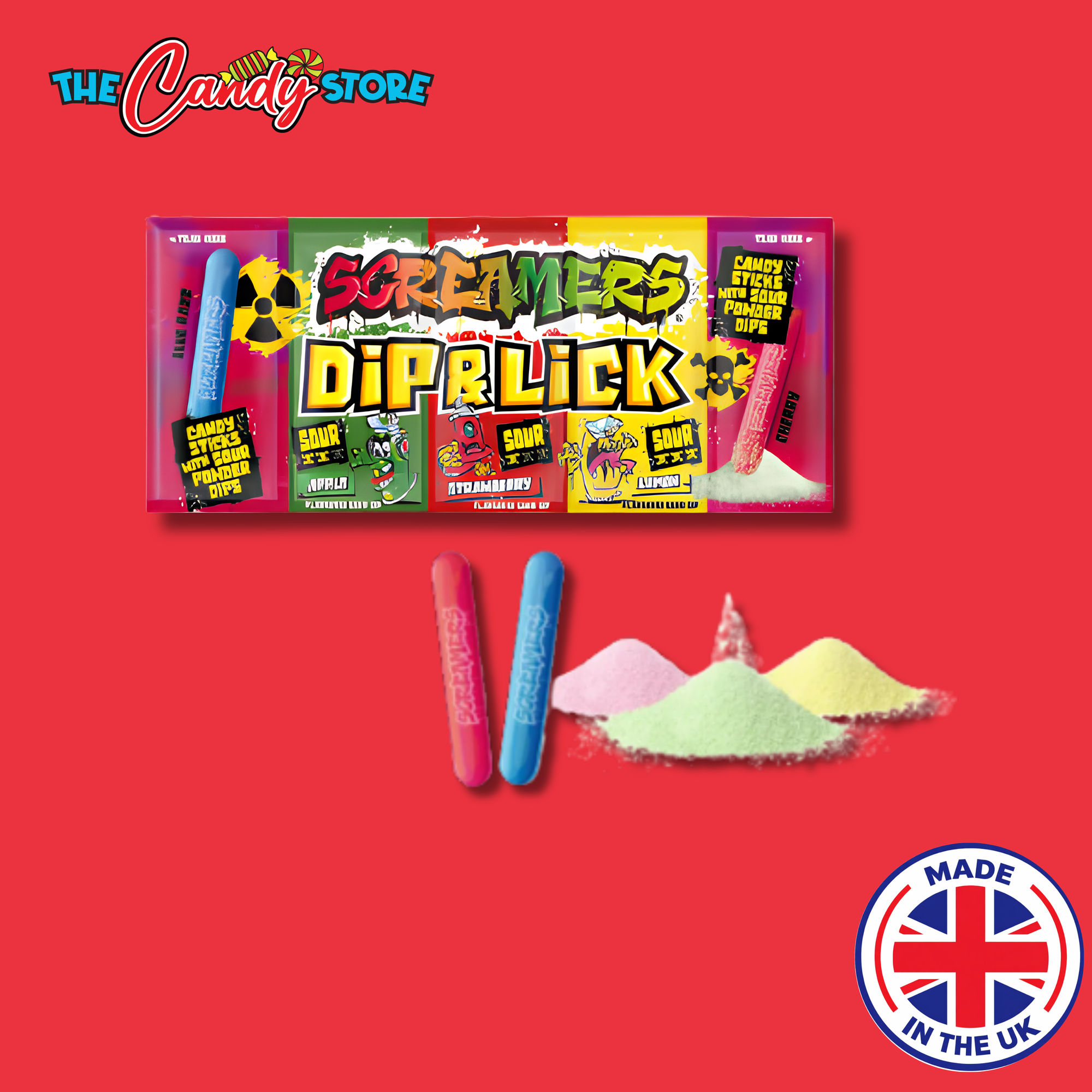 Screamers Dip & Lick Candy Stick With Sour Powder