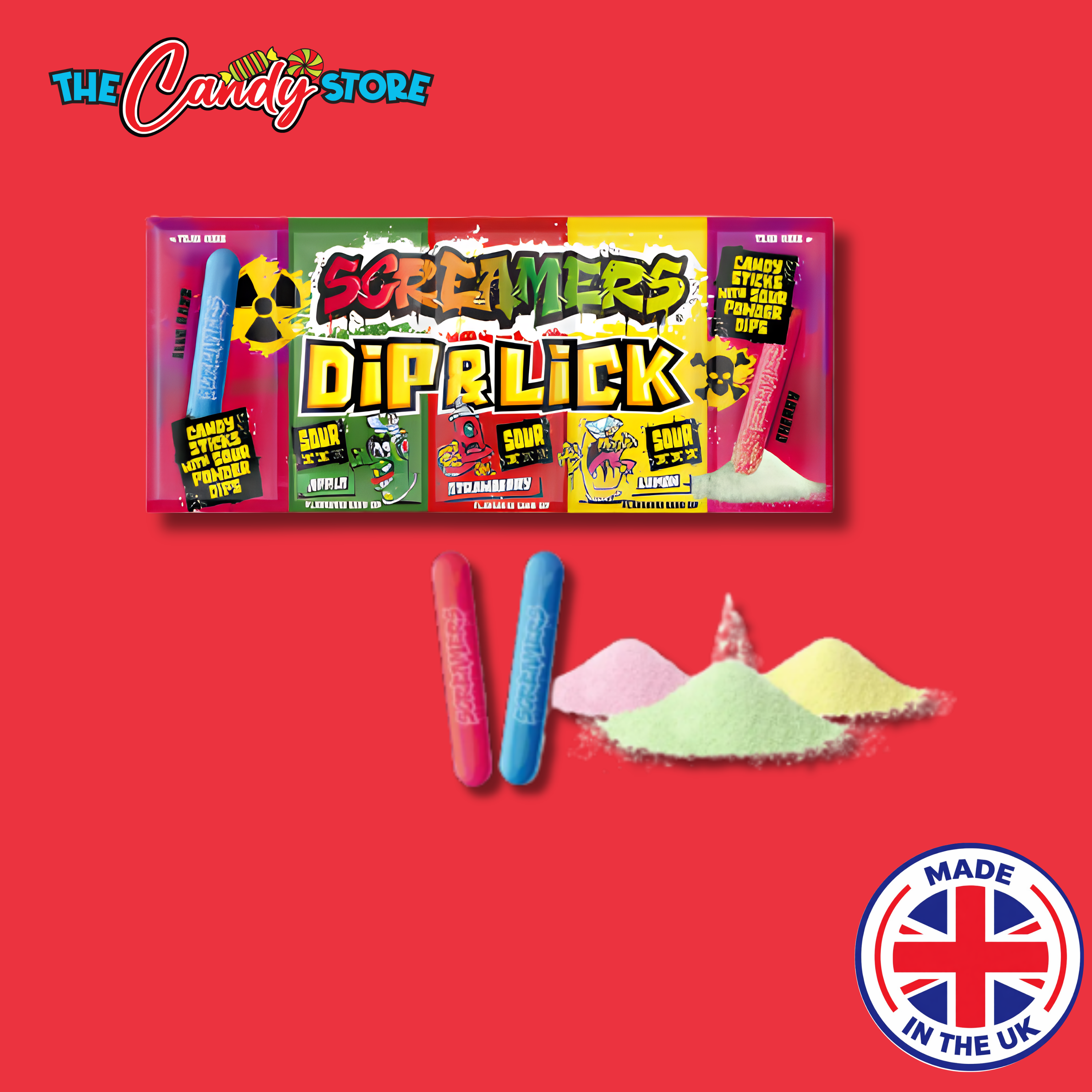 Screamers Dip & Lick Candy Stick With Sour Powder