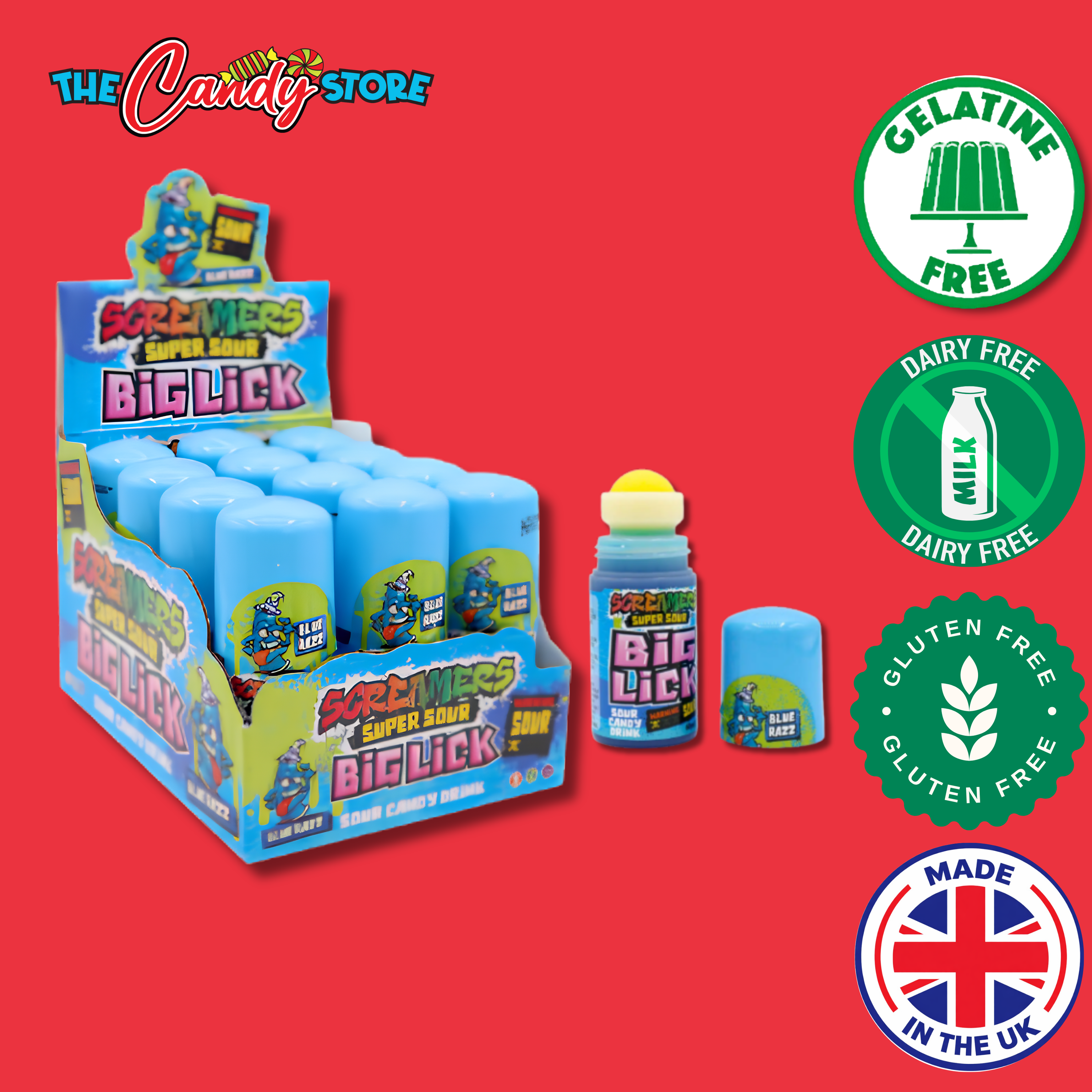 Zed Candy Screamers Blue Razz Big Lick