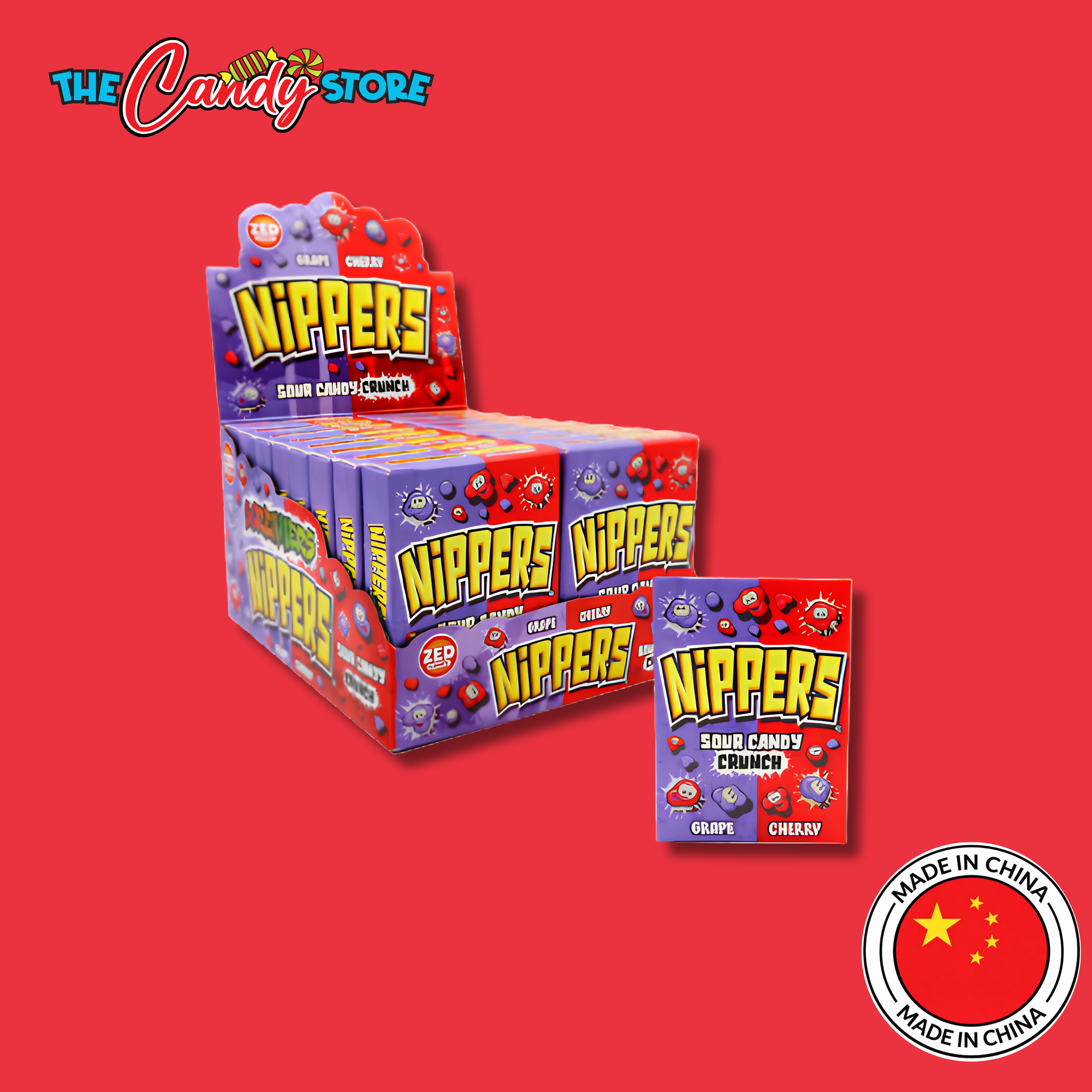 Zed Candy Nippers Grape & Cherry Box 50g
