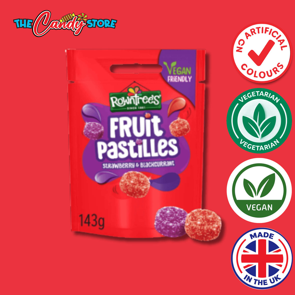 Rowntree's Fruit Pastilles Strawberry & Blackcurrant Sharing Pouch